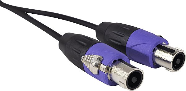 Cabo de alto-falante de conector de trava giratória padrão da série Backline da Cableworks By Gator Cases de 50 pés (GCWB-SPK-50-2TL)