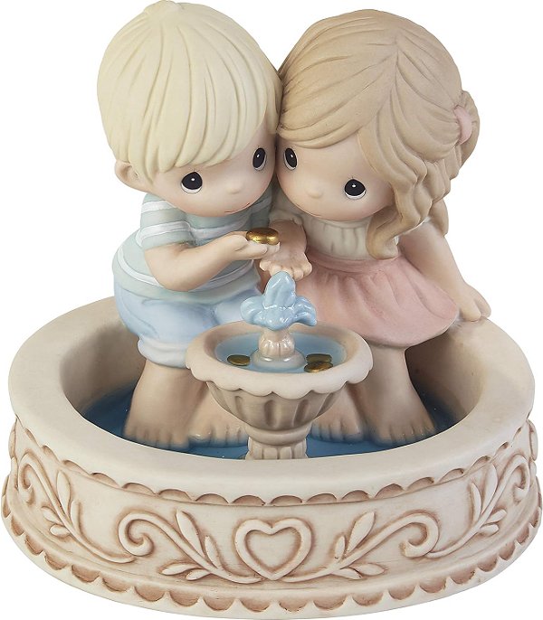 Momentos Preciosos 203002 Que Todos os Nossos Desejos se Realizem Estátua de Porcelana Rústica