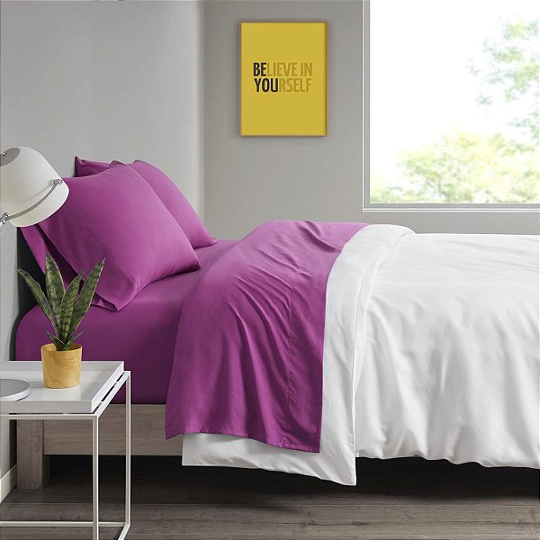 Conjunto de lençóis de microfibra de design inteligente, resistente a rugas, lençóis macios com bolso de 12, moderno, para todas as estações, roupa de cama aconchegante, conjunto de 3