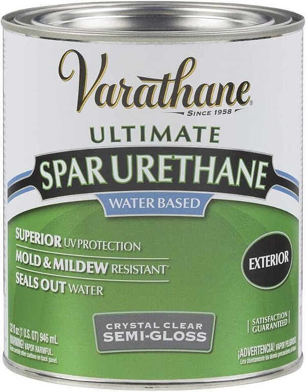 Rust-Oleum 250141H Ultimate Spar Uretano à base de água, Quart, Acabamento semi brilho