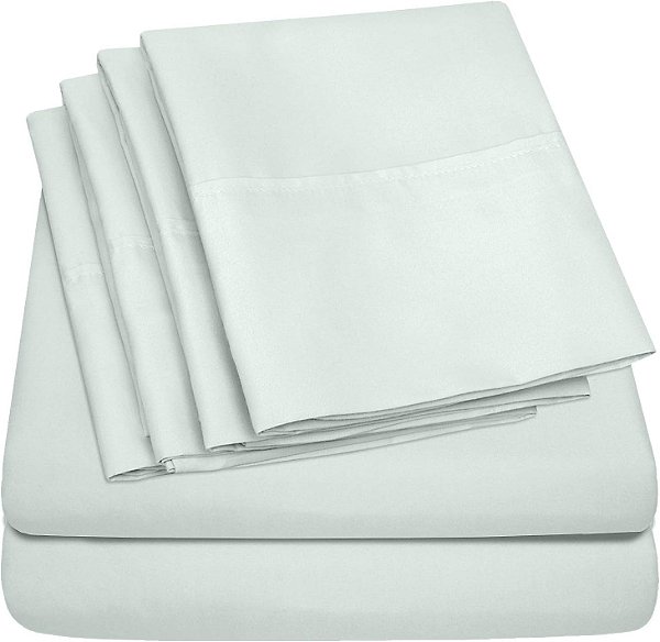 Lençóis de cama tamanho solteiro - Conjunto de lençóis de solteiro de bolso profundo da coleção Supreme 1500 em microfibra escovada fina - 4 peças - 1 caso de travesseiro extra,