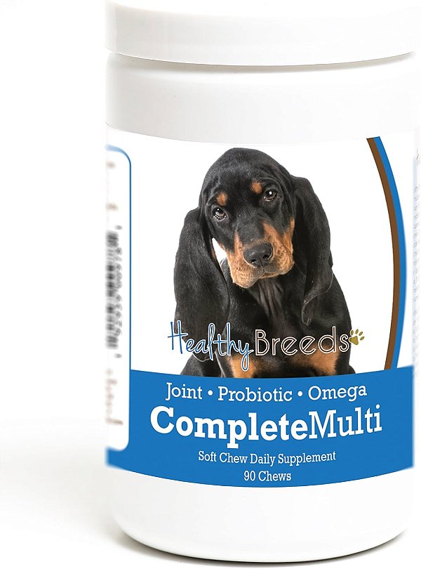 Vitamina Multivitamínica All in One em formato de mastigável para Black and Tan Coonhound Healthy Breeds com 90 unidades.