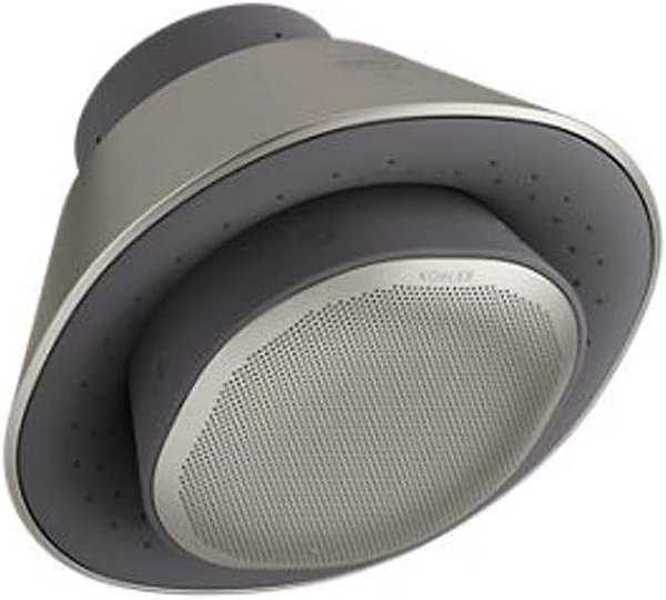 Chuveiro KOHLER Moxie habilitado para Alexa, alto-falante Bluetooth para chuveiro, rádio para chuveiro, alto-falante recarregável, alto-falante portátil, 2,5 GPM, K-28238