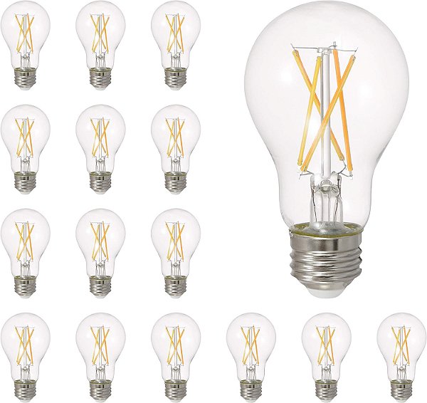 Lâmpada LED SYLVANIA TruWave Natural Series A19, equivalente a 60W, eficiente 8W, base média, dimmable, clara, 5000K, luz do dia - 4 unidades (pacote com 4)