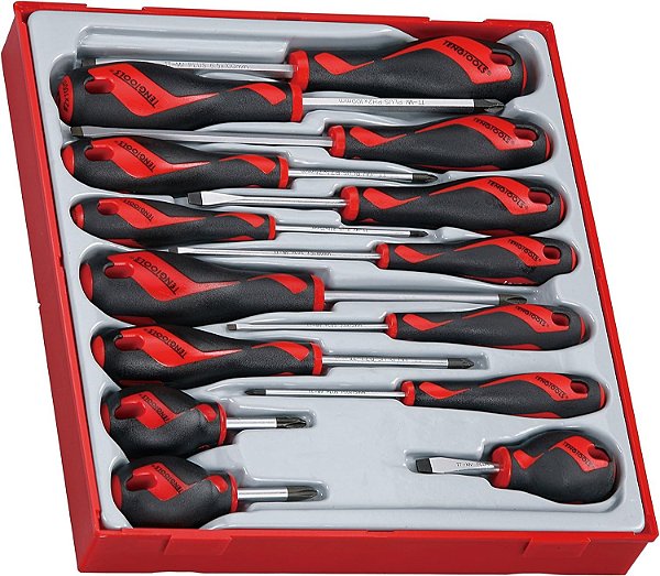 Conjunto de Chaves de Fenda Flat, PH, PZ 14 Peças Teng Tools - TTD914N