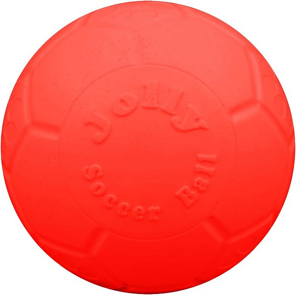 Bola de Futebol Grande Jolly Pets Flutuante e Saltitante para Cachorros, Diâmetro de 8 polegadas, Laranja