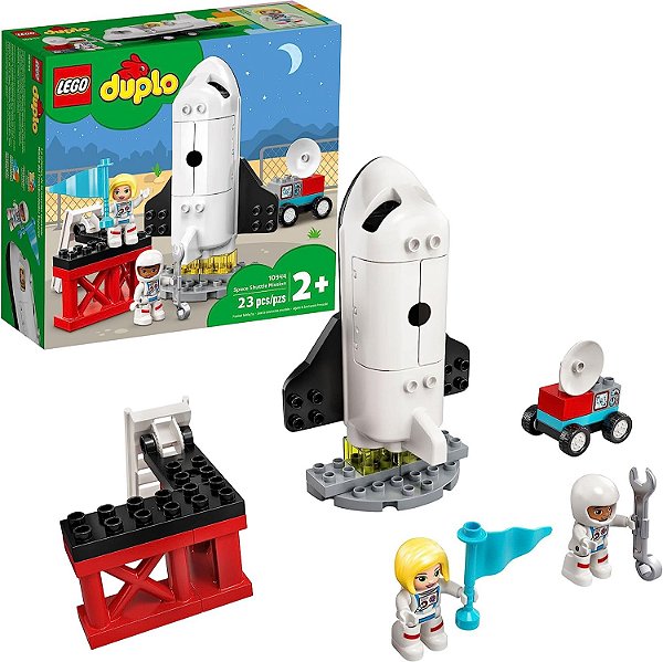 Brinquedo LEGO DUPLO Town Missão Ônibus Espacial 10944, Conjunto para Crianças em Idade Pré-Escolar de 2-4 Anos com Figuras de Astronautas