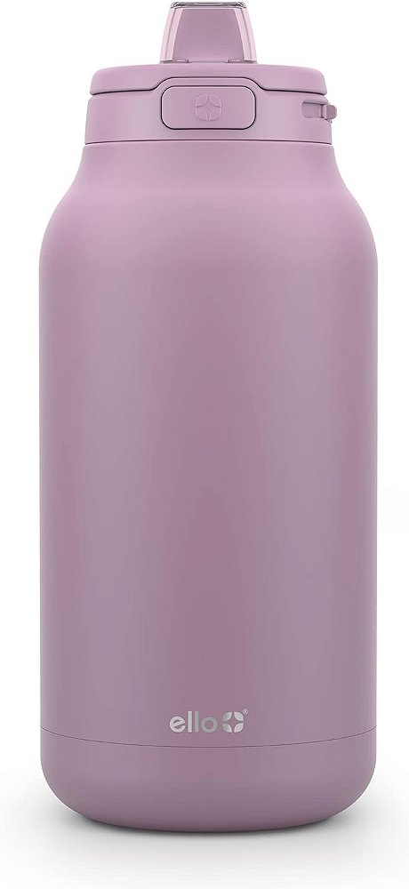 Jarra de água Ello Hydra de meio galão de 64oz com alça, canudo e travamento à prova de vazamentos, livre de BPA.
