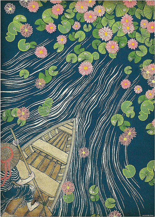 Quebra-cabeça de 1000 peças Genuine Fred LILYPADS EXPLORER por Yuko Shimizu