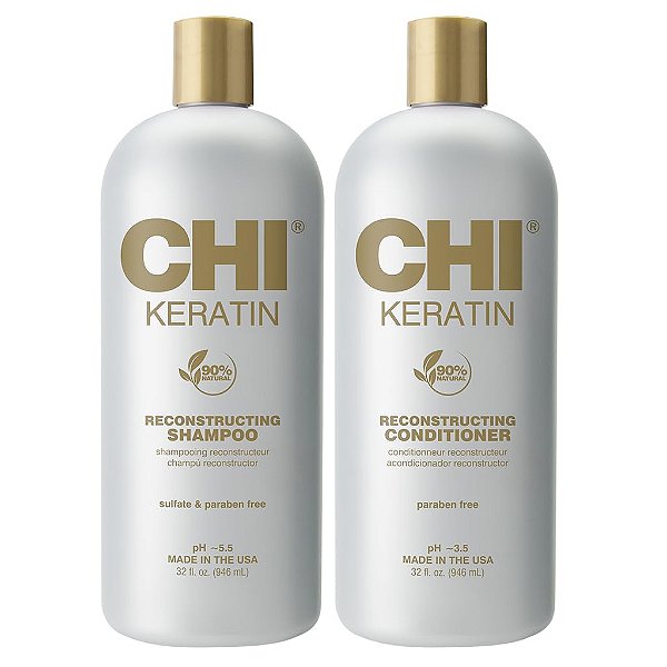CHI Hidrate-o Duo Xampu e Condicionador de Queratina, 32oz