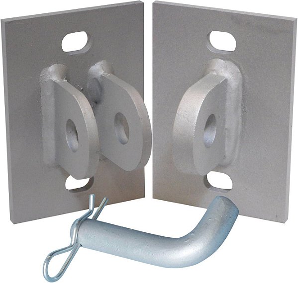 Kit de dobradiça de conector de doca fixa, galvanizado, 3/16