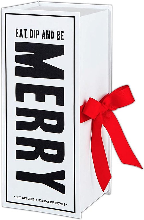 Conjunto de Presente de 3 peças Santa Barbara Design Studio Kitchen Essentials TableSugar Caixa de Presente de Livro de Cartão Preto e Branco, Coma, Mergulhe e Seja Feliz