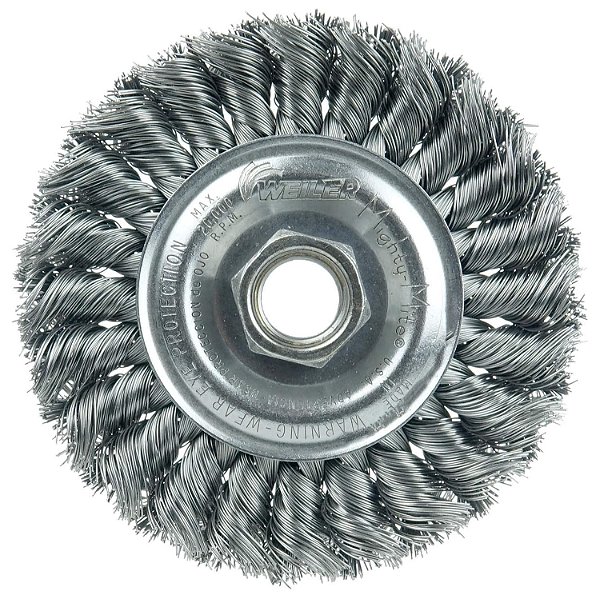 Weiler 13120V 4 Pincel de Arame de Torção Padrão, Preenchimento de Aço .020, Porca 5/8-11 UNC, Pronto para Venda, Fabricado nos EUA, (Pacote com