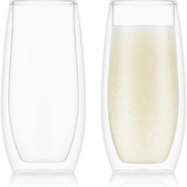 Copo de Champanhe de Parede Dupla Bodum SKÅL Conjunto de 2 peças