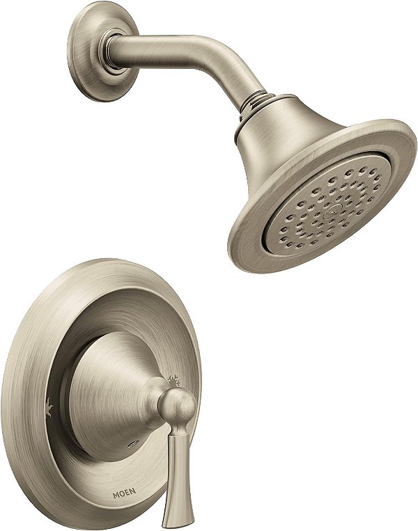 Moen Wynford Kit de Acabamento para Banheira e Chuveiro brushed Nickel Posi-Temp Necessário Válvula, T4503BN