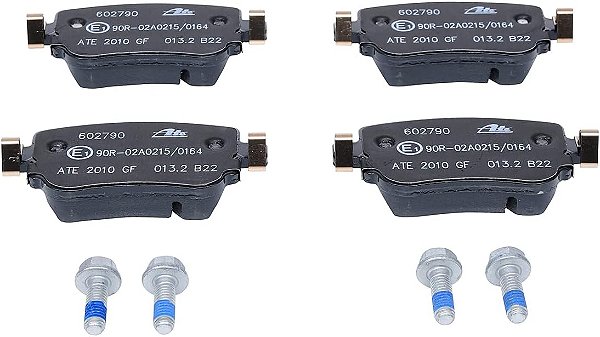 Conjunto de pastilhas de freio traseiras semi-metálicas originais ATE 602790 para Audi, Volkswagen