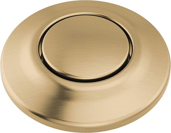 Interruptor de ar para descarte Delta Faucet em ouro, interruptor de ar para descarte de lixo, kit de interruptor de ar, botão de interruptor de ar, bronze champanhe 72050-CZ.