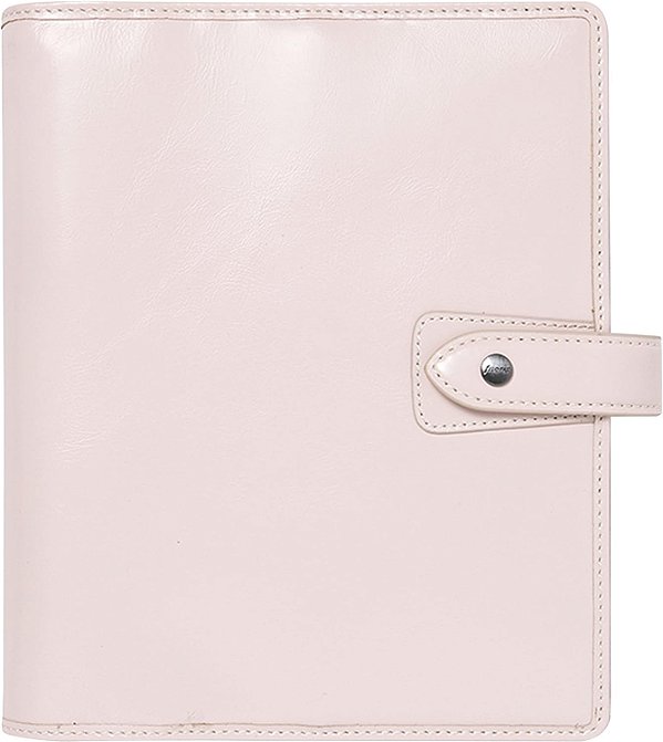 Organizador Filofax Malden, Tamanho A5, Rosa - Couro de Búfalo de Grão Integral, Seis Argolas, com Agenda Semanal em Algodão Creme, Multilíngue, 2024 (C022617-24)