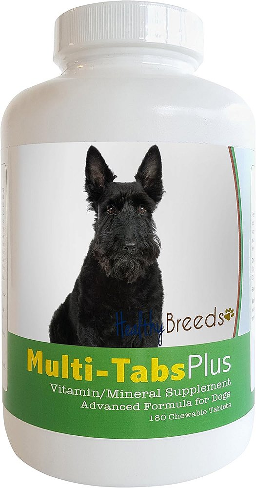 Tabletes mastigáveis Healthy Breeds Scottish Terrier Multi-Tabs Plus, 180 unidades.