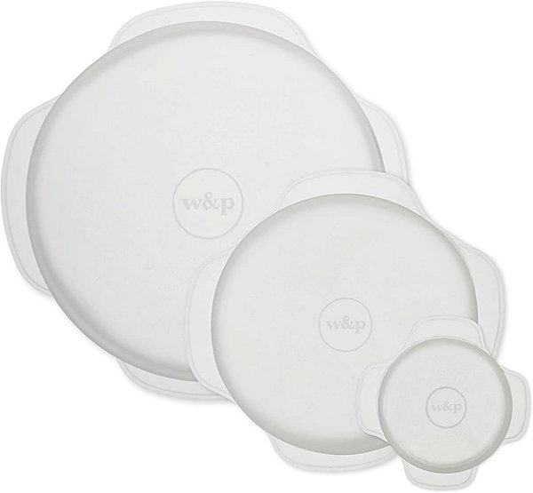 Tampa de Silicone Reutilizável W&P, Conjunto de 3 - Caçarola (9x13), Brownie (8x8), Pão (5 x 9), Seguro para lava-louças, Seguro para freezer, Materiais LFGB/P