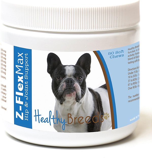 Suplemento de mastigáveis para quadril e articulações Z-Flex Max para Bulldog Francês 50 unidades - Healthy Breeds