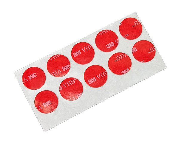 Fita adesiva dupla face de propósito geral clara TapeCase VHB 4910, 40 mil (1,02 mm) de espessura, 4 polegadas de diâmetro, 100 círculos/pacote (1 pacote)