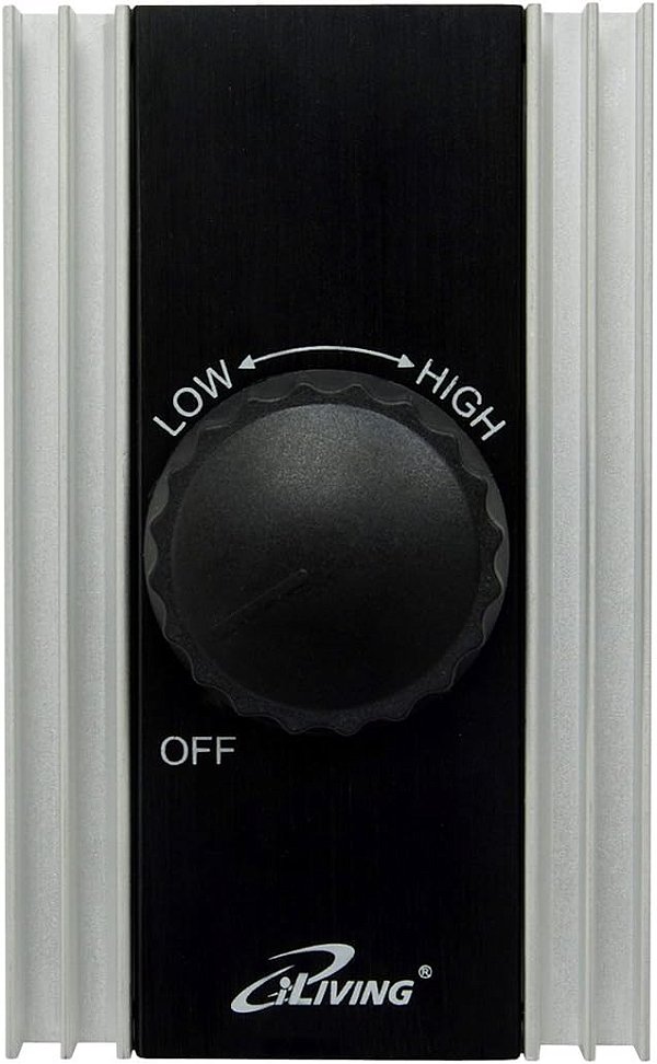 Controlador de Velocidade do Ventilador de Precisão Ajustável de Estado Sólido iLIVING ILG8SFSC 120V 8A, Preto.