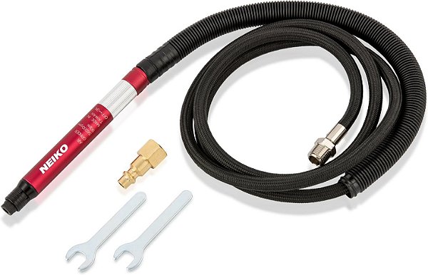 NEIKO 10649A Micro Retífica Pneumática, Capacidade de 1/8 (3mm), Tipo Lápis, 54.000 RPM, Para Limpeza de Matrizes, Rotores, Placas de Apoio, Past