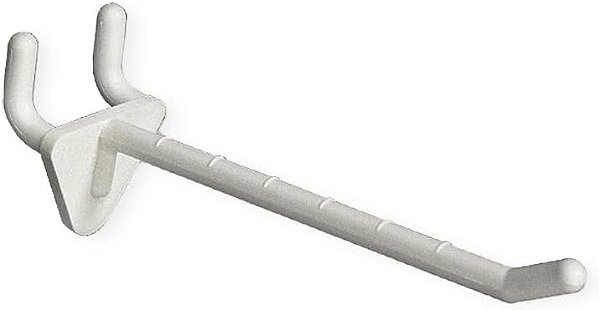 Exibições Azar 800074-WHT 4-Inch Gancho de Plástico, Pacote com 50 unidades, Branco