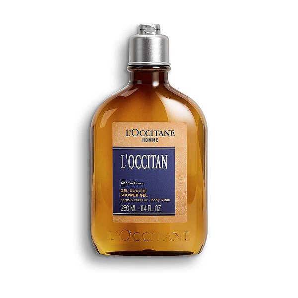 Gel de Banho L'Occitane: Sutil Aroma de Lavanda, Notas de Pimenta e Noz-Moscada, Limpa Suavemente Cabelo e Corpo