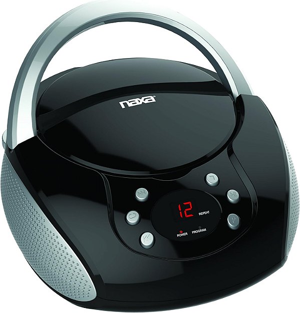Naxa Electronics NPB-240 Portable Cd Boombox,Preto