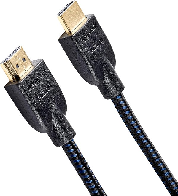 Cabo HDMI 5-Pack Amazon Basics, alta velocidade 18Gbps, 4K@60Hz, 2160p, Cordão Trançado de Nylon, Pronto para Ethernet, 6 Pés, Nylon.