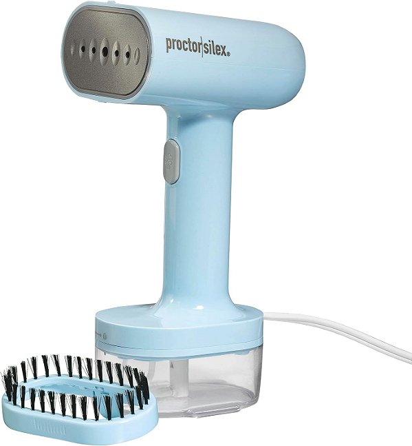 Ferro de Viagem Compacto Proctor Silex & Vaporizador de Roupas, Pronto em 45 Segundos para 7 Minutos de Uso Contínuo, Portátil e Leve, Essenciais para Férias, Reservatório de Á