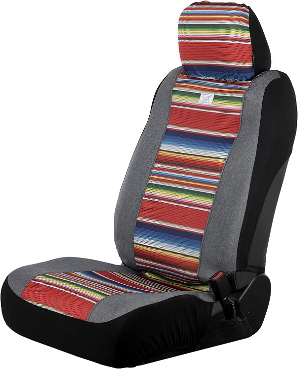Capa de Banco Traseiro Baixo Hooey, Proteção Durável de Banco, Capas de Banco Fáceis de Instalar para Carro, Caminhão, Van, SUV, Rockstar (Serape Tijuana)