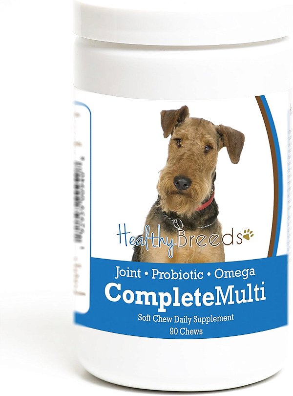 Suplemento Multivitamínico em forma de biscoito macio com 90 unidades para Airedale Terrier da raça saudável