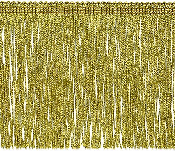 Franja de corrente metálica de 6 por jarda | Dourado | (corte de 20 jardas)