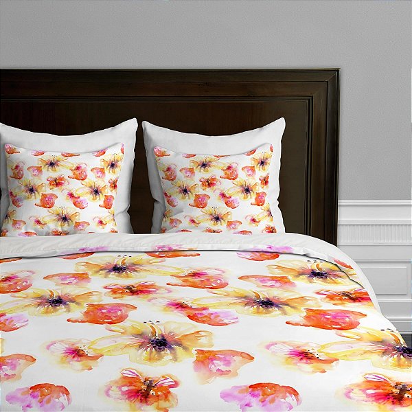 Capa de Edredom Deny Designs Marta Spendowska Lemon Spring, Solteiro/Casal Extra Longo