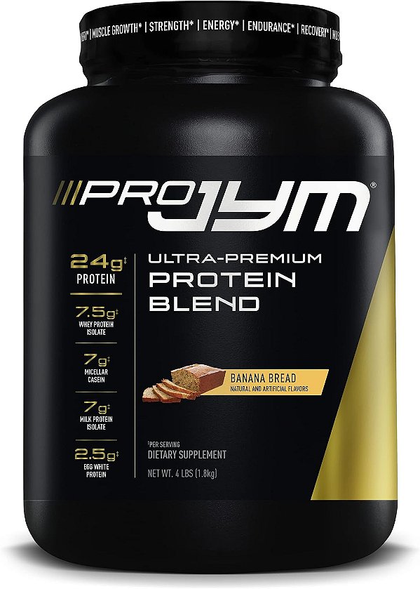 Pó de Proteína de Banana Bread JYM Supplement Science Pro JYM 4lbs | Whey, Leite, Isolados de Clara de Ovo & Caseína | Crescimento Muscular, Recuperação, para Homens e Mulheres