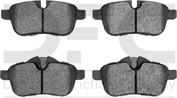 Pastilhas de Freio Avançadas da Empresa Dynamic Friction Company 5000 - Baixo Teor Metálico 1551-1433-00 - Conjunto Traseiro