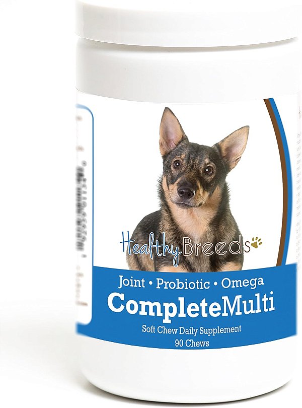 Suplemento Multivitamínico Mastigável All in One para Swedish Vallhund da Healthy Breeds - 90 unidades.