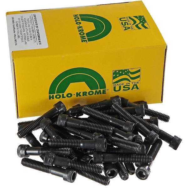 Parafuso de soquete de aço de liga com acabamento em óxido preto HOLO-KROME 72164 3/8-16 x 1-3/4 ASTM A574 Hex Drive - Fabricado nos EUA (Pacote com 50