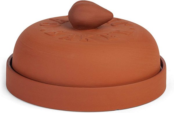 Assadeira de Alho Fox Run, 7 polegadas, Terra Cotta, Vermelho