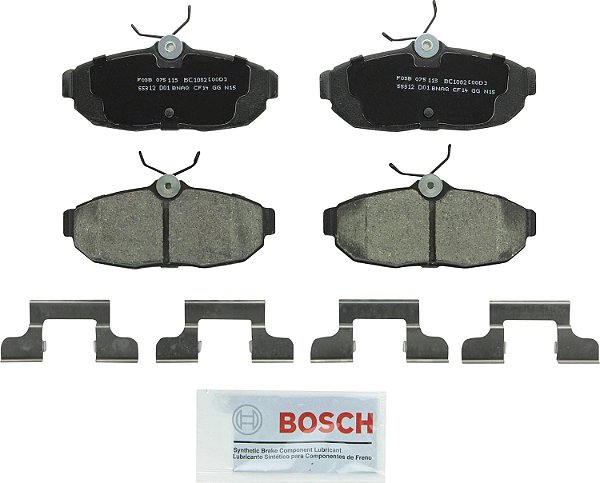 Conjunto de pastilhas de freio de disco cerâmico premium BOSCH BC1082 QuietCast - compatível com Avanti selecionado; Ford Mustang; TRASEIRO