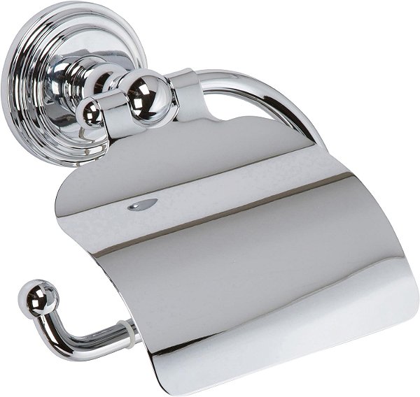 Porta papel higiênico com capuz Ginger 1127/PC Chelsea, Cromado Polido