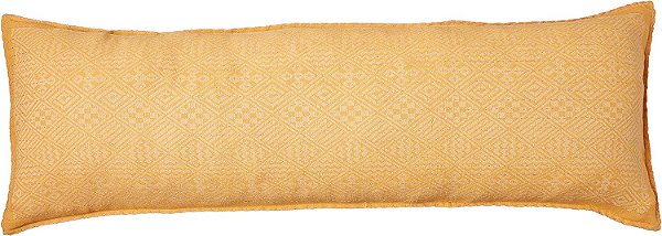 Almofada lombar de algodão feita à mão da Arcadia Home - Diamantes amarelos - Almofada decorativa de 16x48 polegadas