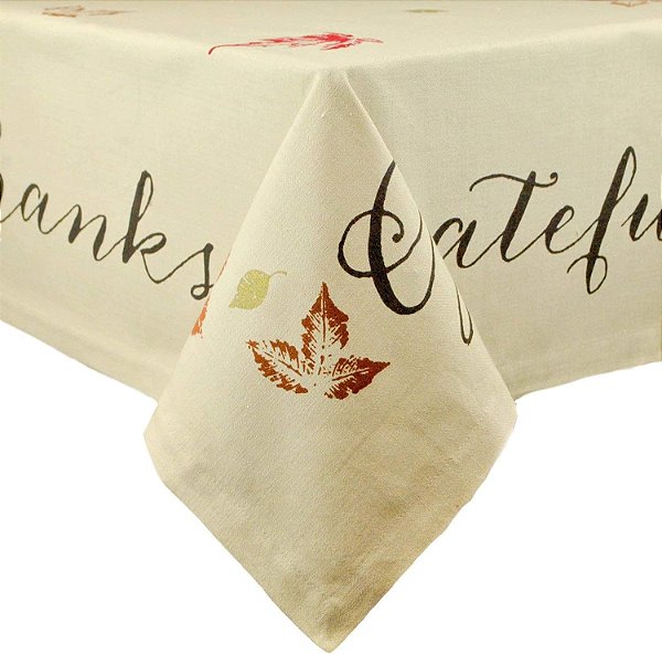 Coleção de Cozinha Outono Rústico DII Folhas, Decoração de Mesa de Ação de Graças e Outono, Toalha de Mesa, 60x84
