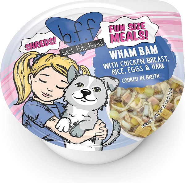 Melhores refeições divertidas para cães em tamanho pequeno, comida úmida natural para cachorro, Wham Bam, 2,75oz copo (pacote com 12)