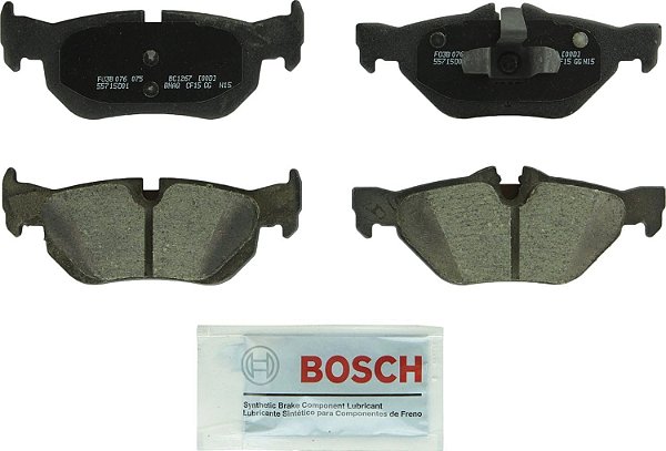 Conjunto de pastilhas de freio de disco cerâmico premium BOSCH BC1267 QuietCast - Compatível com BMW Série 1 M, 128i, 323i, 328i, 328i xDrive, 328xi, X1