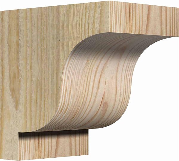 Ekena Millwork COR04X06X06NEW00RDF 4W x 6D x 6H Newport Rough Sawn Corbel, Douglas Fir
Corbel Newport de madeira de pinheiro bruto, 4W x 6D x 6H da