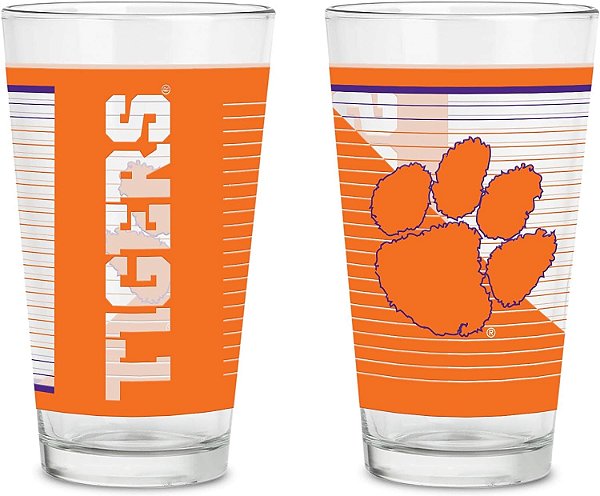 Rico Industries NCAA Copos de 16 onças com logotipo impresso digitalmente, Conjunto prático de 2 copos clássicos para fãs, Seguros para lava-louças